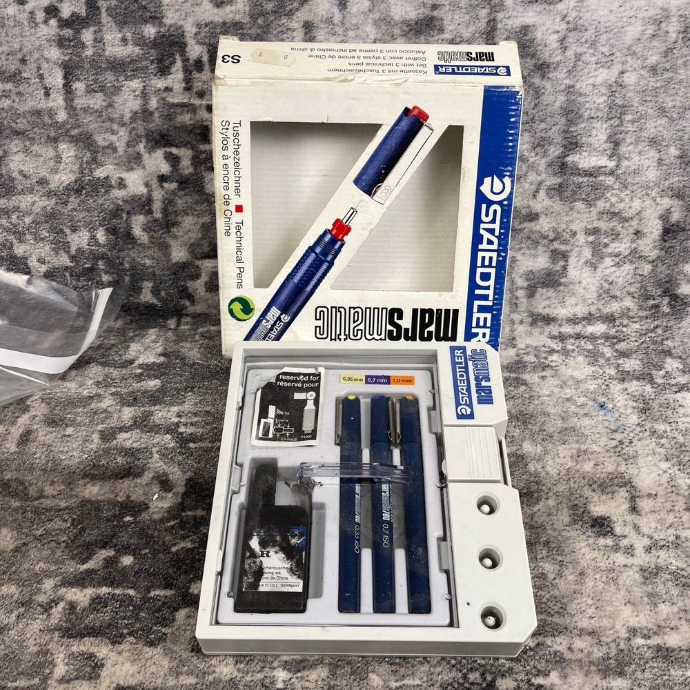 Vtg Staedtler Marsmatic 700 Technical Pen Set Drafting Repair Parts